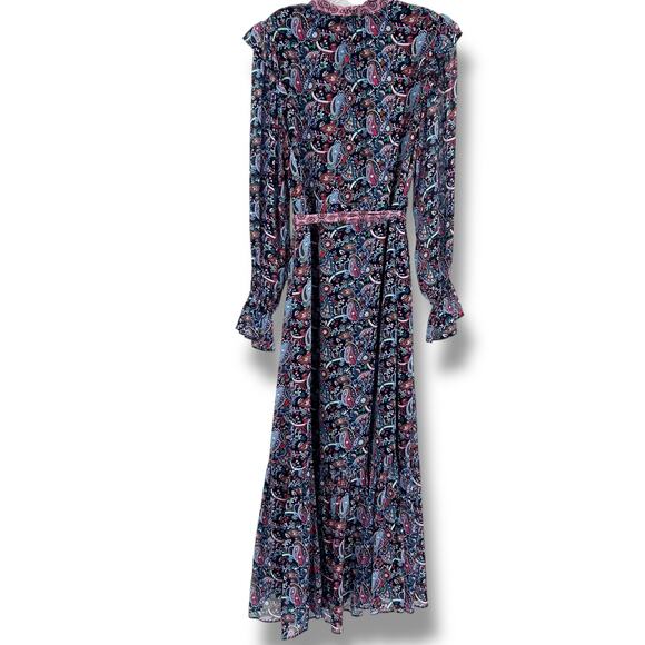 Boden Black Frill Tiered Maxi Dress Cottagecore Prairie Modest Womens Sz 6 - Picture 10 of 13